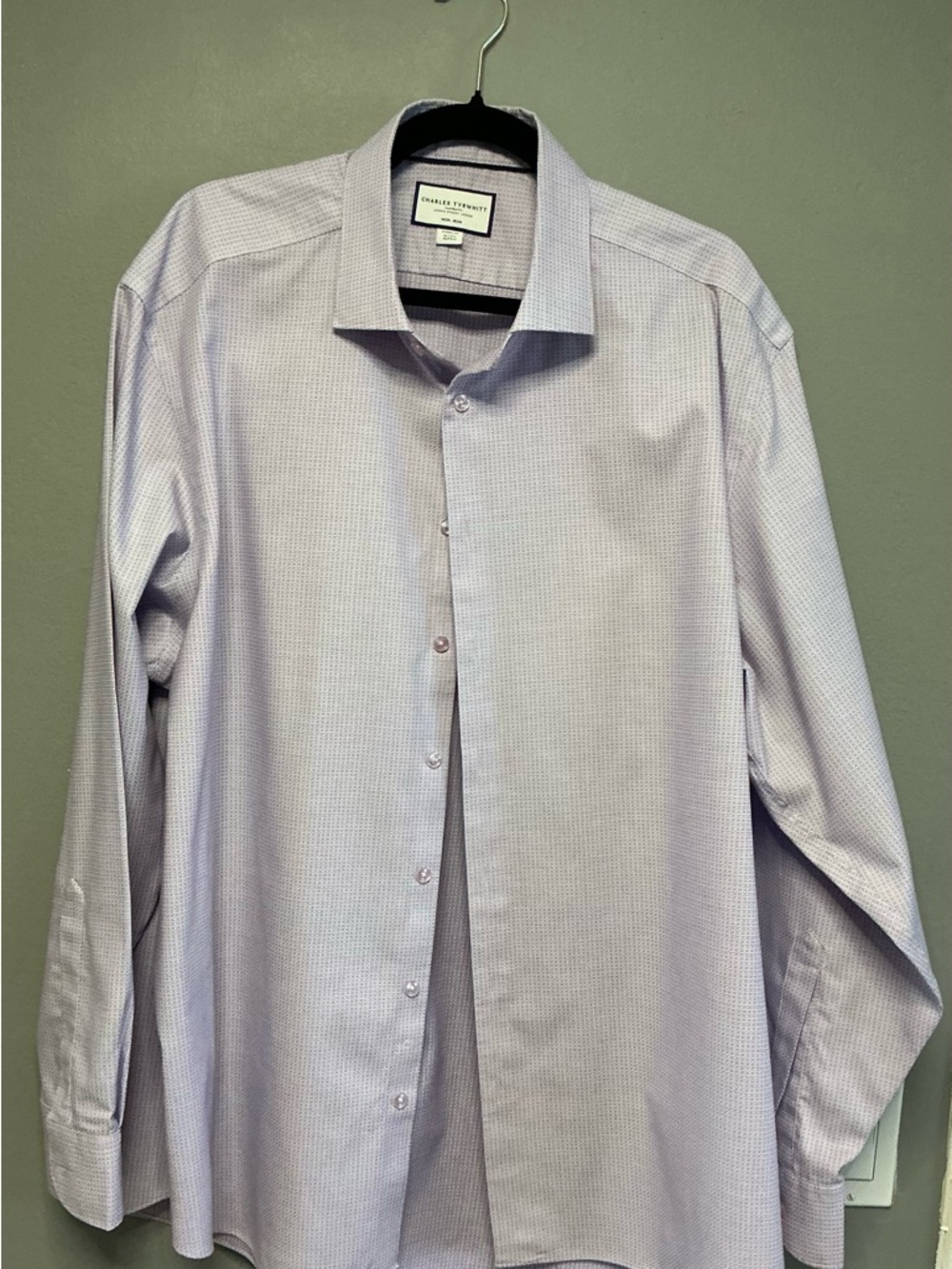 Charles Tyrwhitt Lavender Micro-Check Dress Shirt - Men's